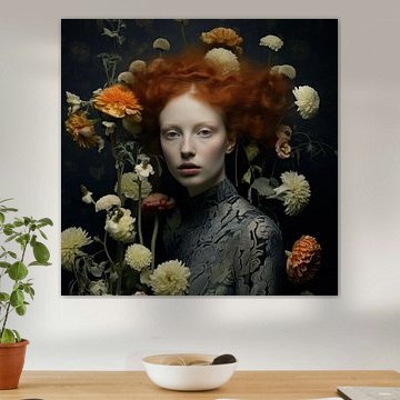 Rubinroter floraler Rahmen