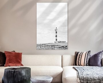 Vuurtoren op Tenerife | Zwart-wit fotoprint | Spanje reisfotografie van HelloHappylife