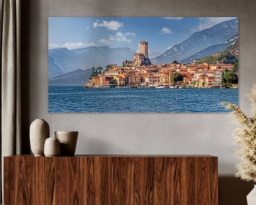 Malcesine aan het Gardameer in Italië van Voss Fine Art Fotografie