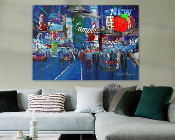 New York in blauer Nacht van Bernd Klimmer
