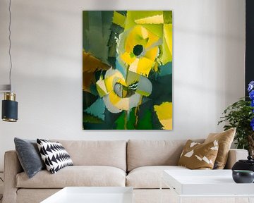 Gelbe Blumen van J D - Digital Art