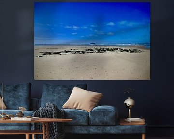 Rotsen op strand. van Peter van Rijn