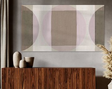 Middeneeuwse Bauhaus-vormen in neutrale kleuren van FRESH Fine Art