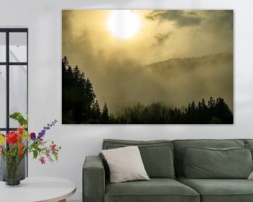 Nuages au-dessus de la forêt dans les Alpes sur Sjoerd van der Wal Photographie