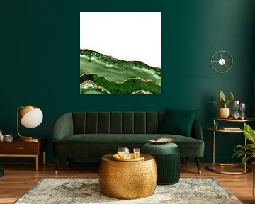 Green & Gold Agate Texture 24