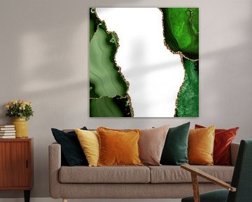 Green & Gold Agate Texture 21