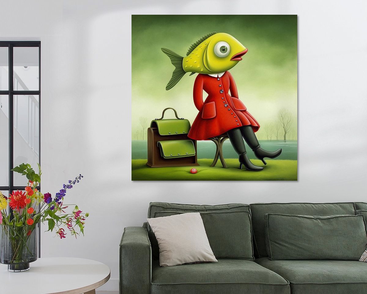 Voorbeeld van het werk in een kamer