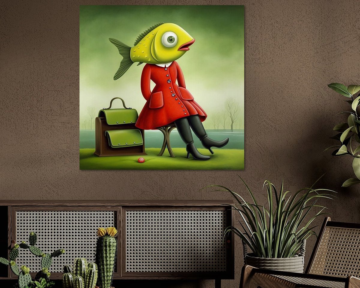 Voorbeeld van het werk in een kamer