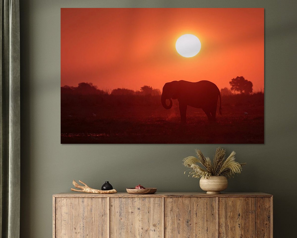 Voorbeeld van het werk in een kamer