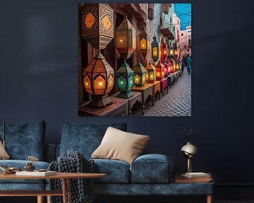 Kleurrijke Marokkaanse lampen