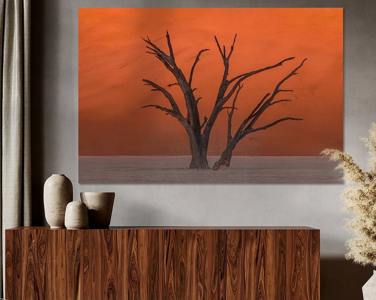 Voorbeeld van het werk in een kamer