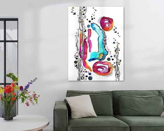 Voorbeeld van het werk in een kamer