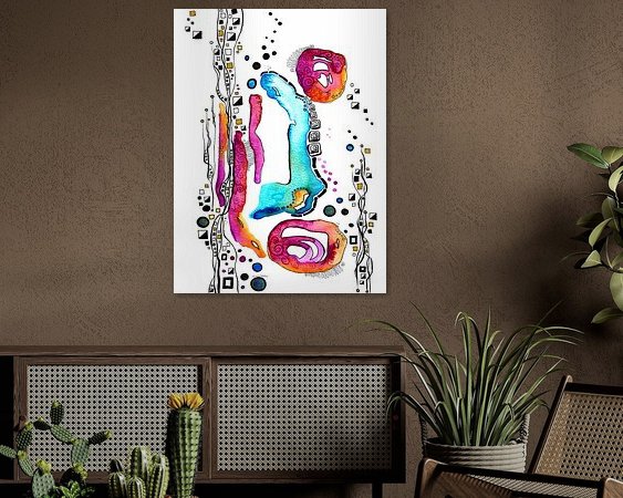 Voorbeeld van het werk in een kamer