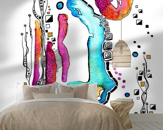 Voorbeeld van het werk in een kamer