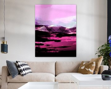 Landschaft in Magenta von FRESH Fine Art