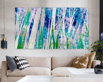 Zauber Wald Grün Blau von FRESH Fine Art