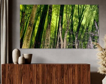 Magic Forest in Zachtgroen van FRESH Fine Art