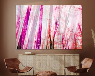 Magic Forest Warm Pastel Painting by FRESH Fine Art