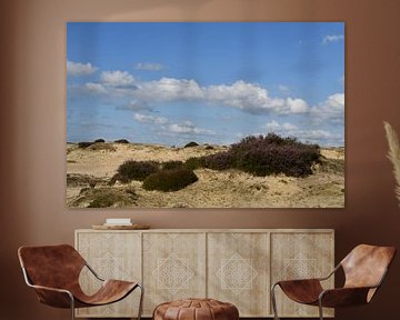 Sand drift with heather by Bernard van Zwol