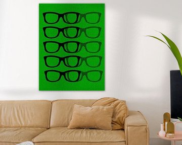 Glasses Black & Green