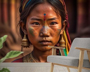 Meisje in Myanmar van Gert-Jan Siesling