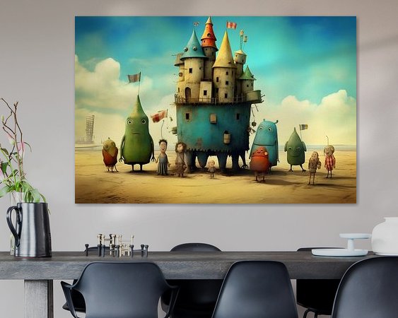 Voorbeeld van het werk in een kamer