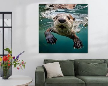 Zwemmende otter