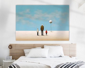 Fantasie schilderij op het strand van Heike Hultsch