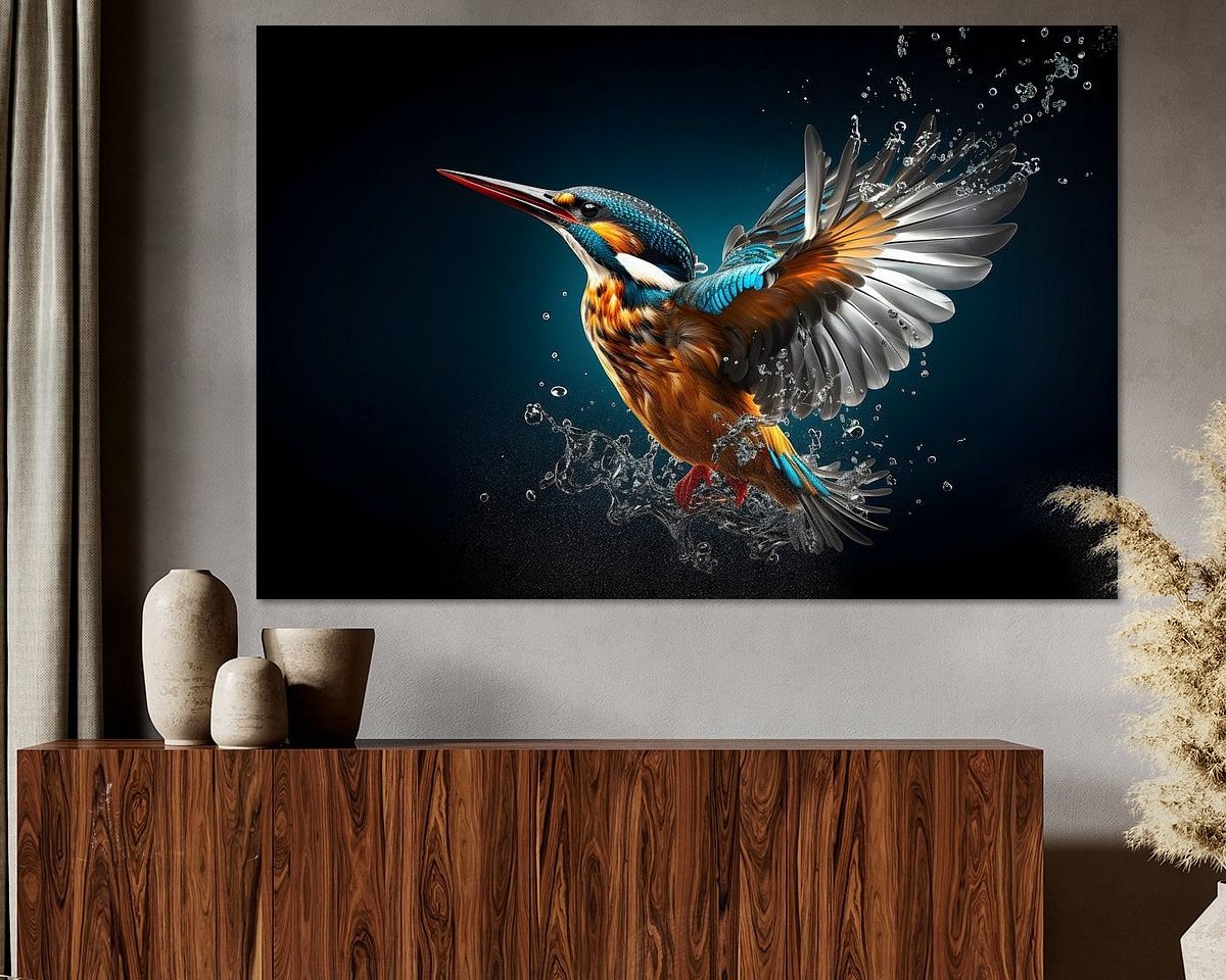 Voorbeeld van het werk in een kamer