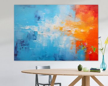Wall design red blue by Heike Hultsch