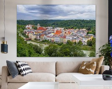 Uitzicht over Wasserburg am Inn van ManfredFotos