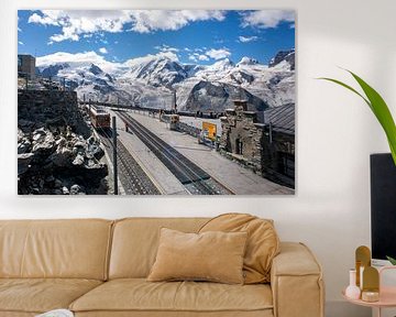 Gornergrat treinstation Matterhorn Express Zwitserland van Alida Stam-Honders