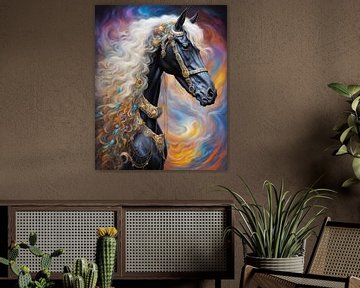 Arabian/horse, a fantasy Arabian racehorse-1 by Carina Dumais