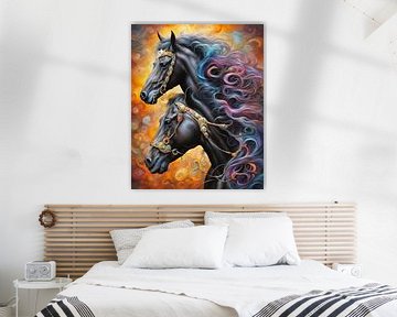 Arabian/horse, a fantasy Arabian racehorse-2 by Carina Dumais