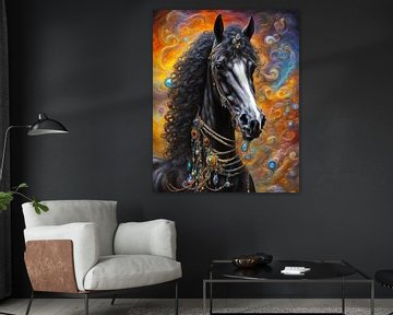 Arabier/ paard,  een fantasie Arabisch raspaard-4 van Carina Dumais