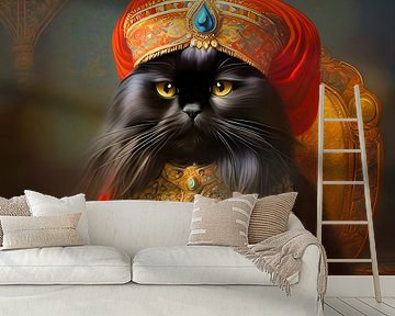 Fantasie Perzische kat ook wel de Pers kat genoemd in Traditionele Perzische kleding en sieraden-4 van Carina Dumais