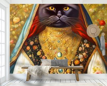 Fantasie Perzische kat ook wel de Pers kat genoemd in Traditionele Perzische kleding en sieraden-7 van Carina Dumais