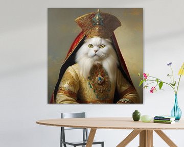 Fantasy Persian cat also called the Persian cat in Traditional Persian dress and jewellery-8 by Carina Dumais