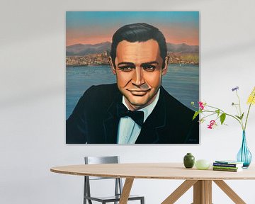 Sean Connery as James Bond schilderij van Paul Meijering