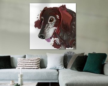 Old dachshund - dog portrait by Antiope33