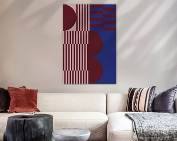 Bold colors and stripes collection. Navy blue and brown no. 1 by Dina Dankers