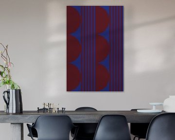 Bold colors and stripes collection. Navy blue and brown no. 6 by Dina Dankers