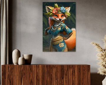 Hawaiian Fox Girl by Mutschekiebchen