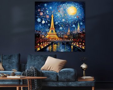 The city of Paris through the eyes of Vincent van Gogh by Craigsart Wall Art Shop