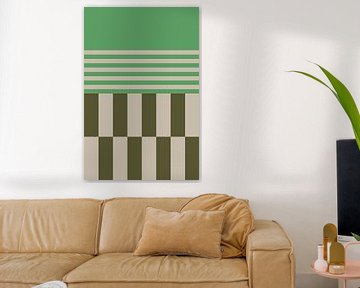 Bold colors and stripes collection. Olive and green no. 3 by Dina Dankers