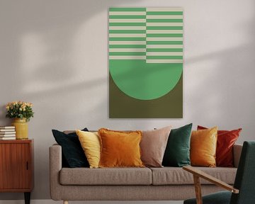 Bold colors and stripes collection. Olive and green no. 5 by Dina Dankers