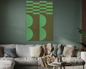 Bold colors and stripes collection. Olive and green no. 6 by Dina Dankers