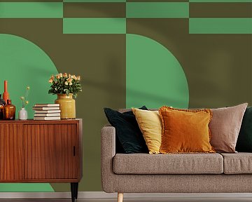 Bold colors and stripes collection. Olive and green no. 6 by Dina Dankers