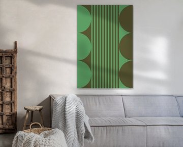 Bold colors and stripes collection. Olive and green no. 9 by Dina Dankers