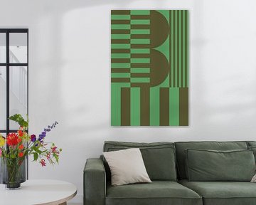 Bold colors and stripes collection. Olive and green no. 10 by Dina Dankers